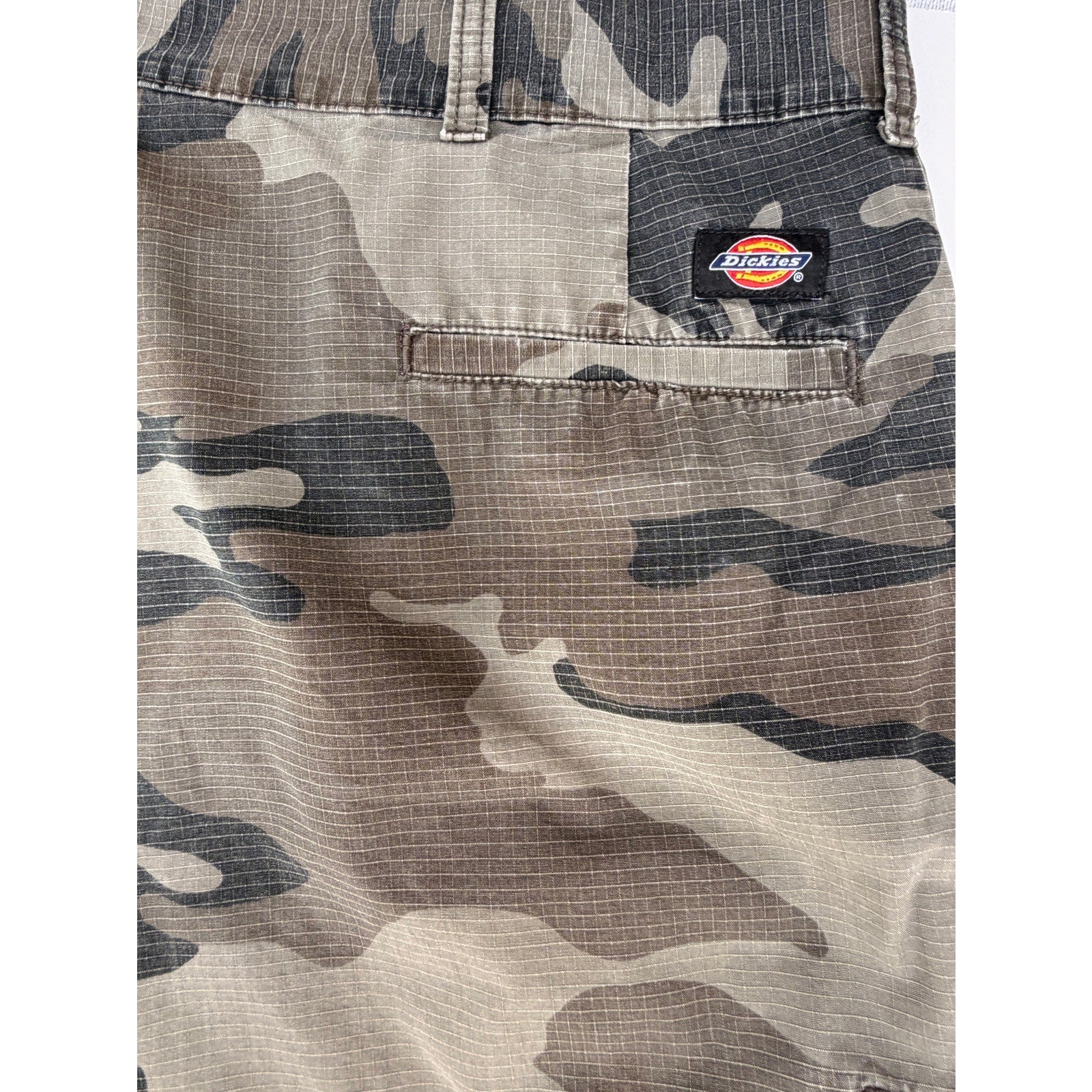 Dickies Cargo Shorts Mens 40 Camo Ripstop Workwear Military Utility Shorts