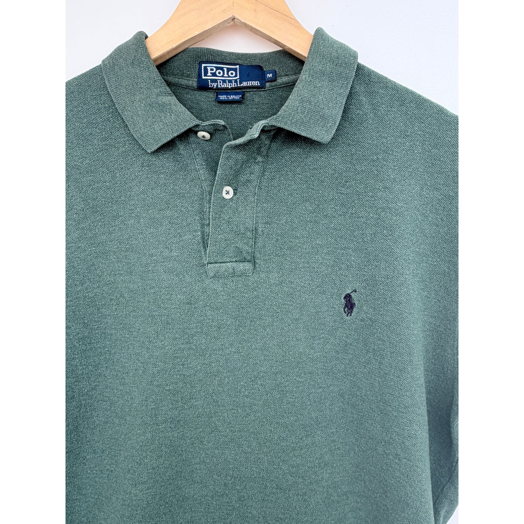 Polo Ralph Lauren Polo Shirt Mens Medium Green Heather Pony Logo Short Sleeve