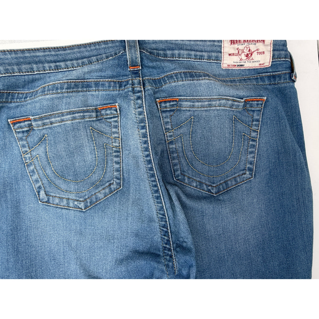 True Religion Jeans Mens 36 Blue Skinny Stretch Denim Pants