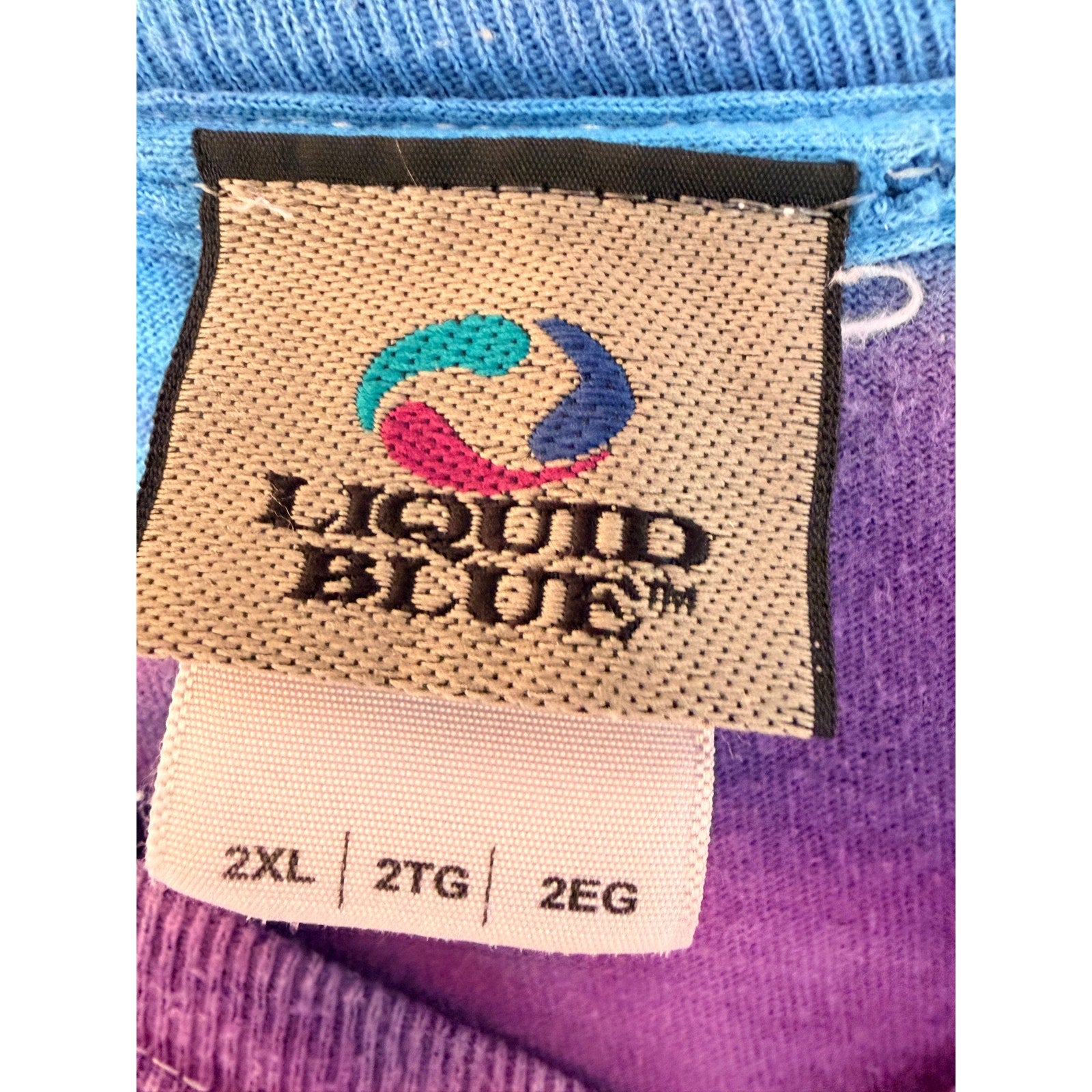 Liquid Blue Grateful Dead Tie Dye T Shirt Mens 2XL Skull Roses Graphic