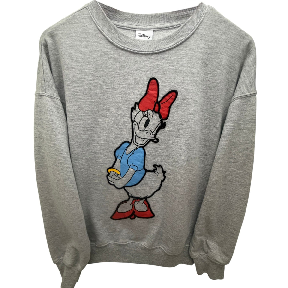 Disney Women's Gray Daisy Duck Sweatshirt — front view