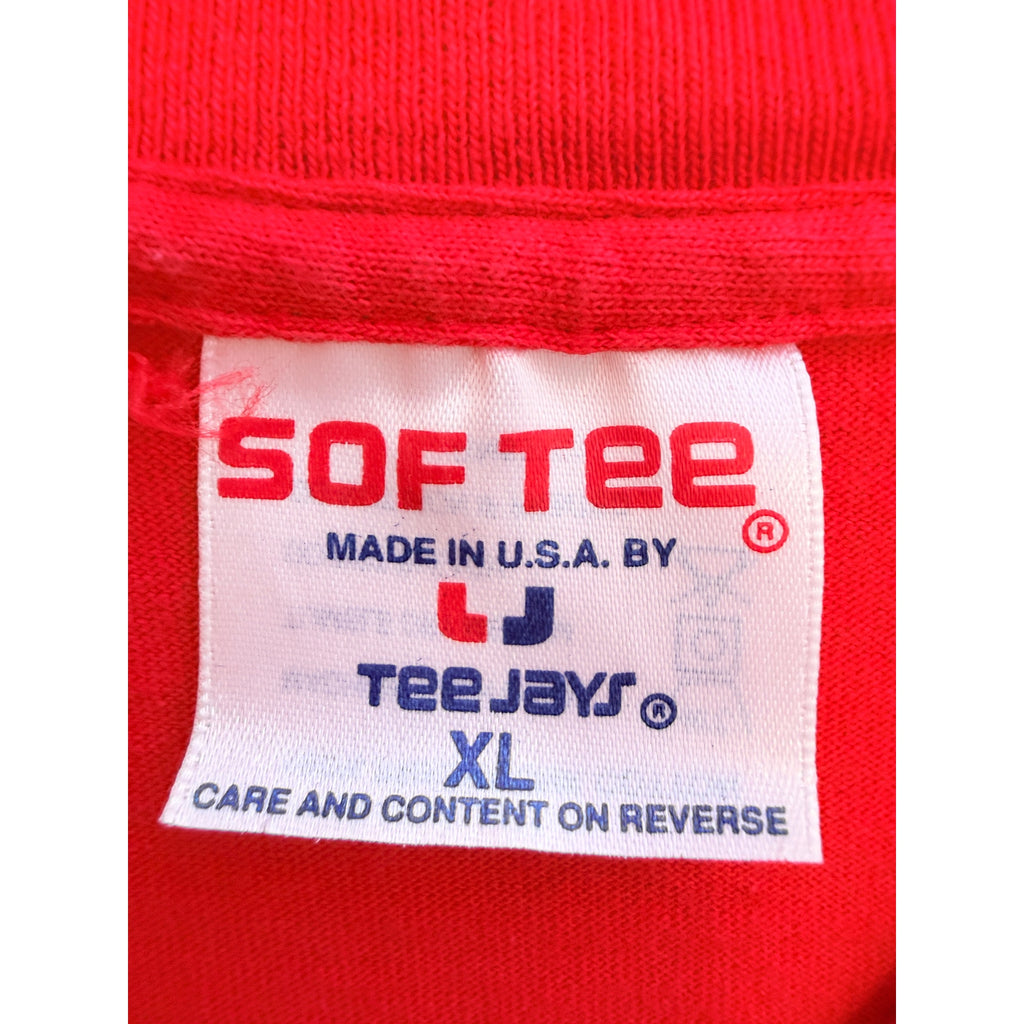 Vintage 1995 South Pacific T Shirt Mens XL Red Tee Jays USA Made Graphic Tee
