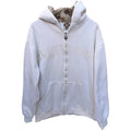 Brooklyn Express Sherpa Lined Hoodie Womens Large White Full Zip Fur Lined