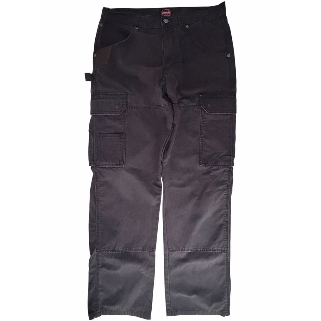 Wrangler Workwear Cargo Carpenter Pants Men's 32x32 Black Utility Work