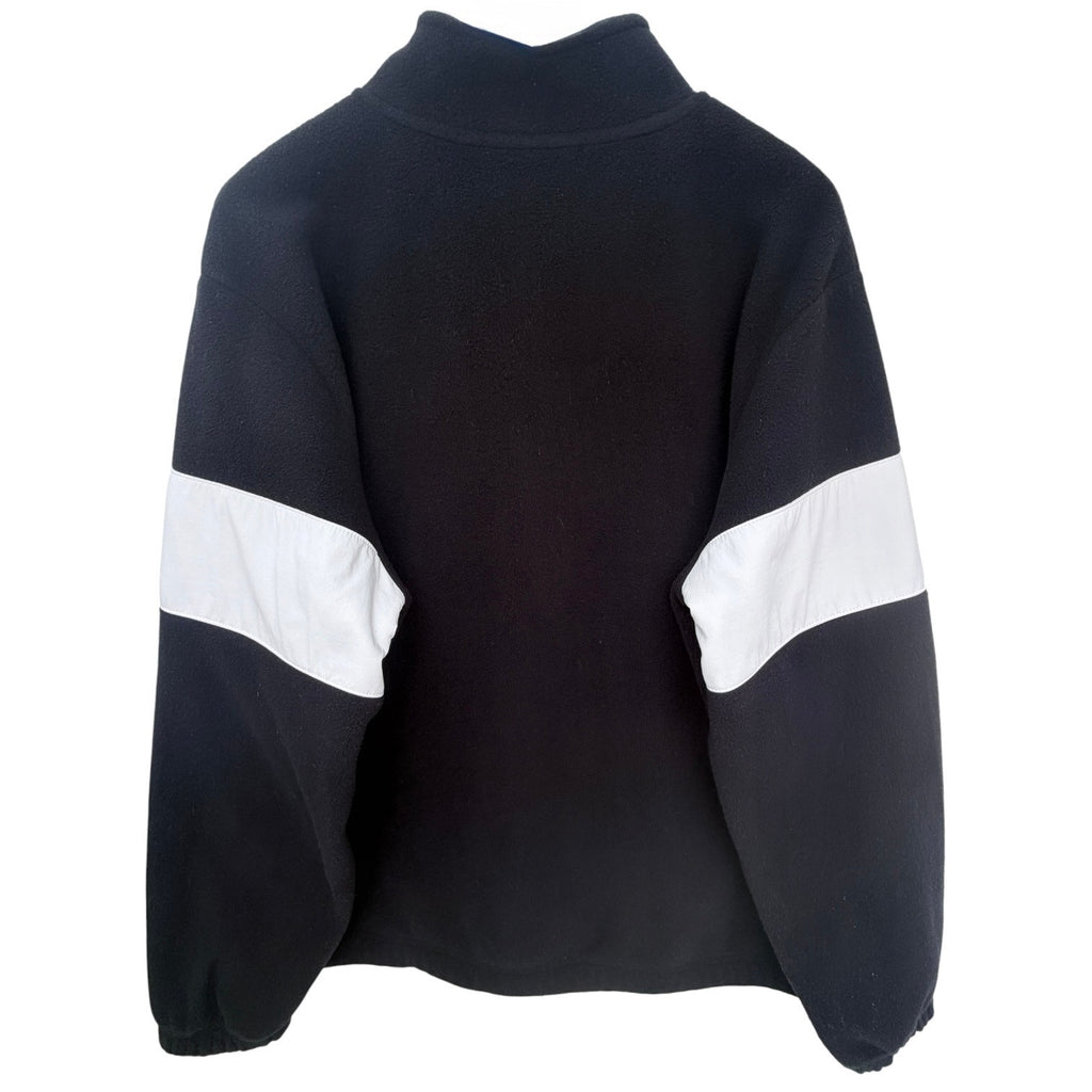 Fila Quarter Zip Fleece Pullover Mens XXL Black Colorblock Spell Out Jacket