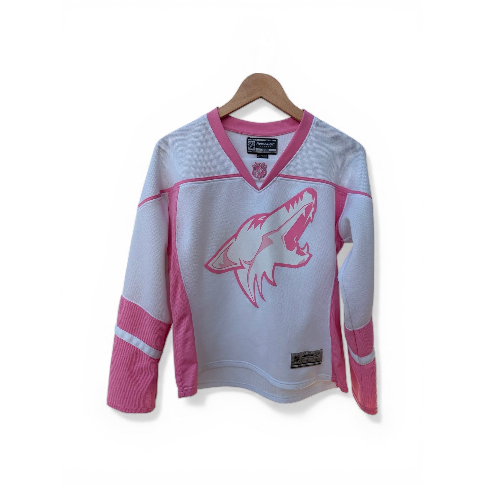 Reebok NHL Arizona Coyotes Pink Hockey Jersey Womens Large
