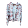 Dickies Tie Dye Hoodie Womens L White Pink Logo Pullover Streetwear Sweatshirt