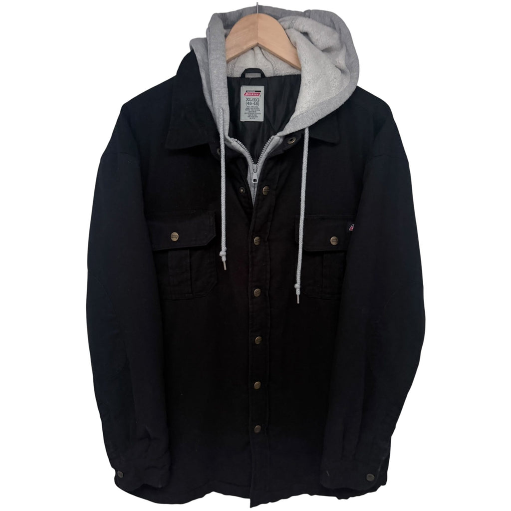 Dickies Men's Black Full-Zip Hooded Jacket — front view