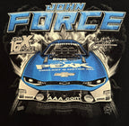 John Force Racing Men's Black John Force Crewneck T-Shirt — view 3