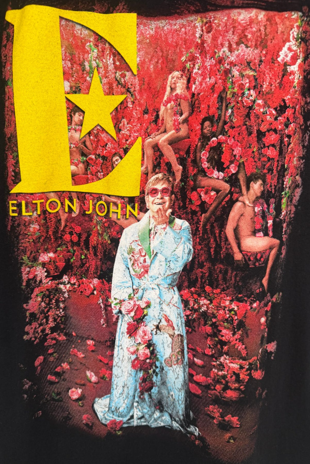 Elton John Men's Black Elton John Farewell Yellow Brick Road 2022 Tour T-Shirt — view 4