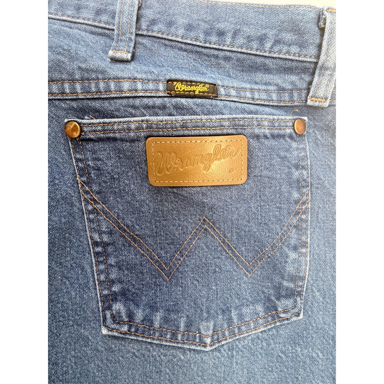Wrangler Relaxed Fit Jeans Mens 38x30 Blue Western Denim Pants