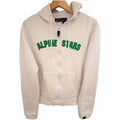 Alpinestars White Green Glitter Full Zip Hoodie Womens XL