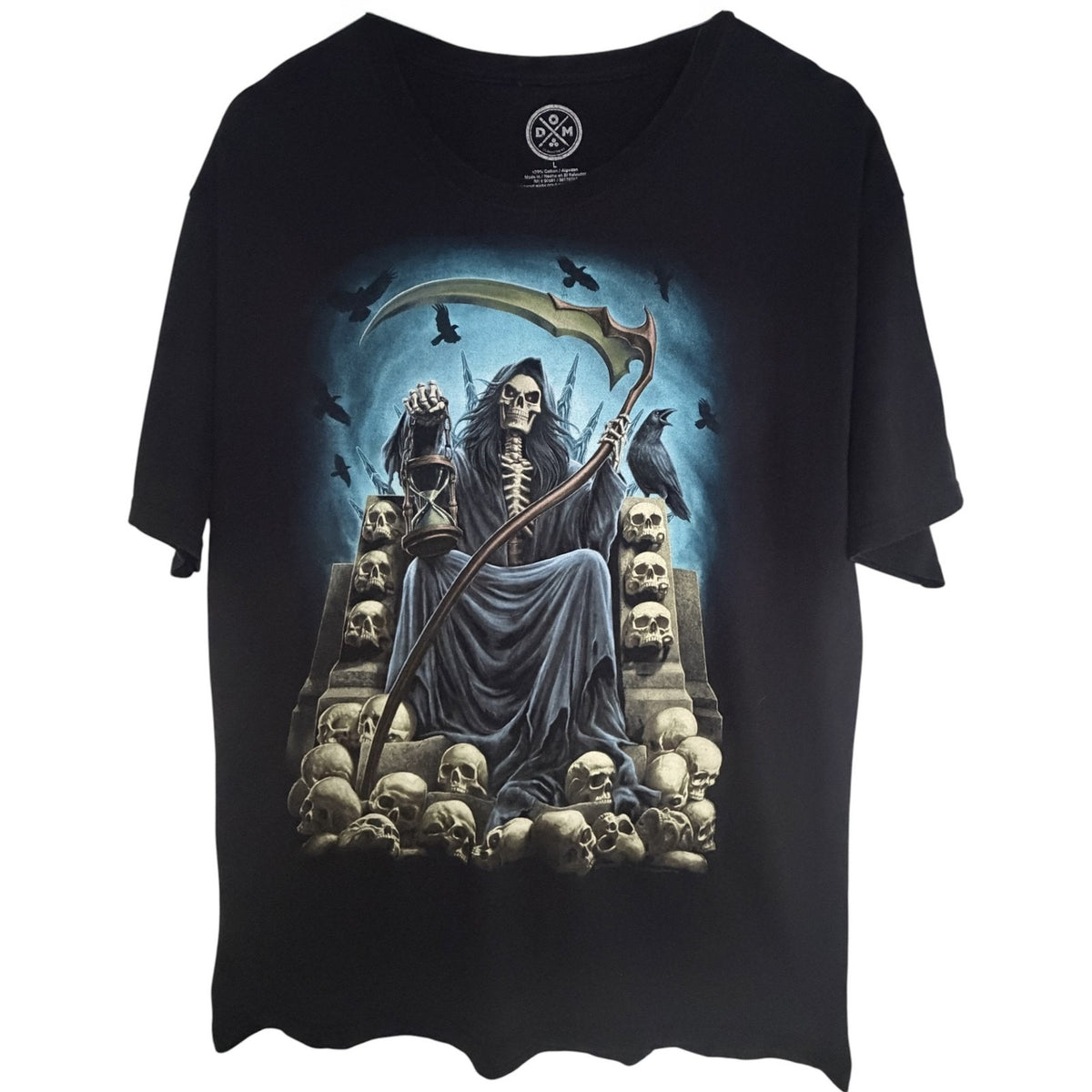 DOM Men's Grim Reaper Graphic T-Shirt Large Black product image