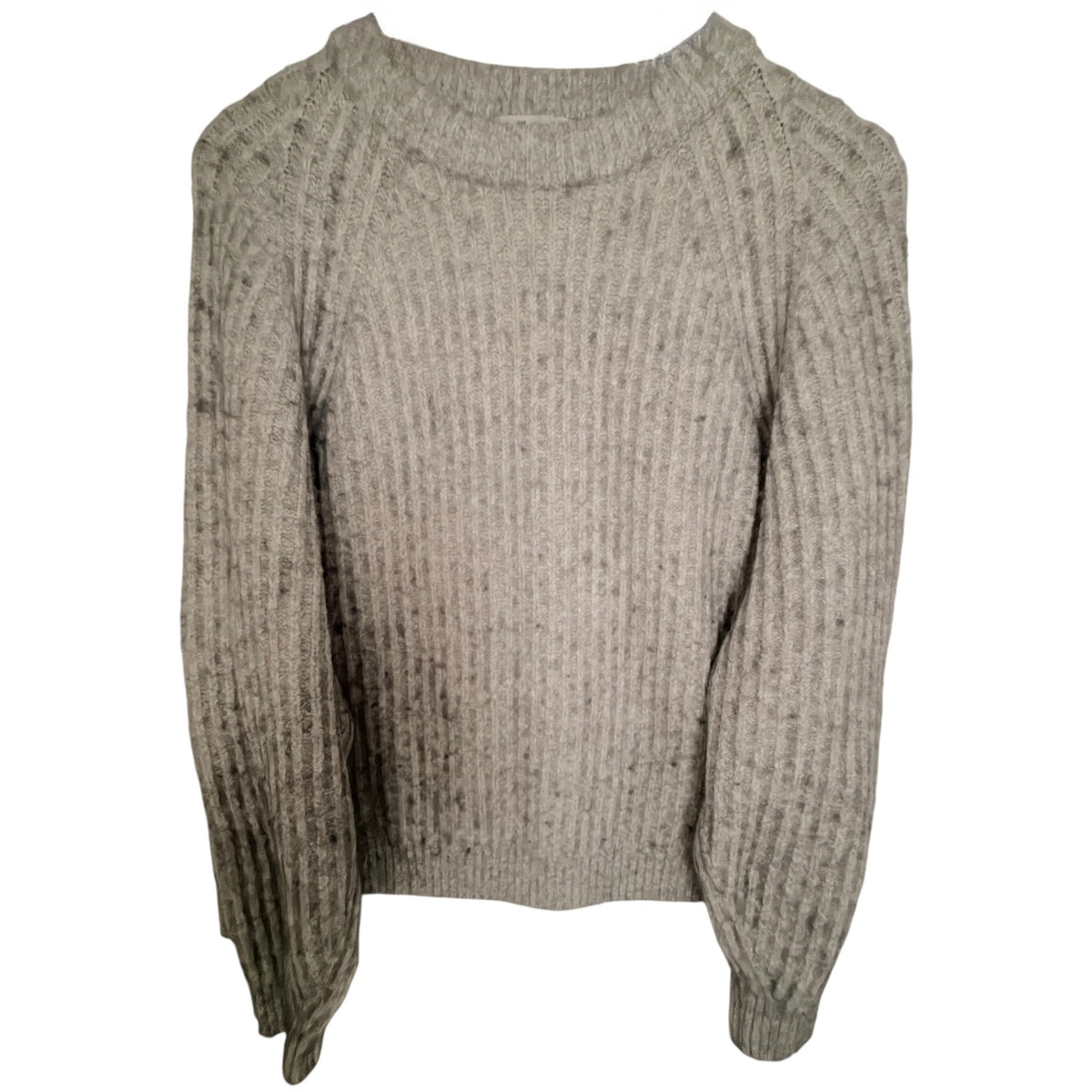 Madewell Gray Ribbed Merino Wool Blend Pullover Sweater - Women's XL