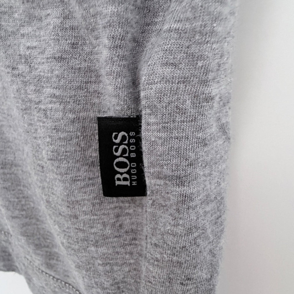 Hugo Boss Polo Shirt Mens Medium Gray Regular Fit Short Sleeve