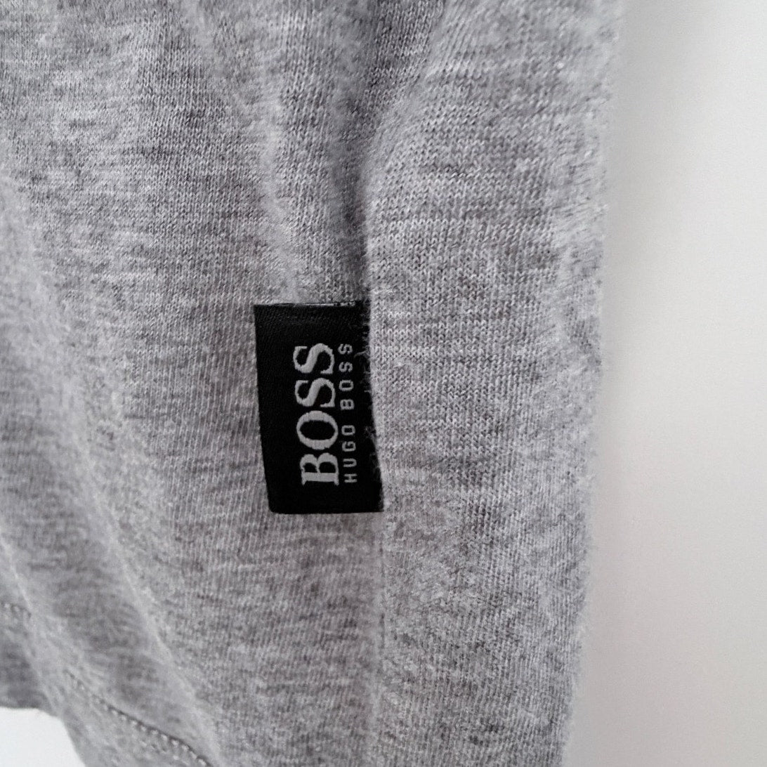Hugo Boss Polo Shirt Mens Medium Gray Regular Fit Short Sleeve