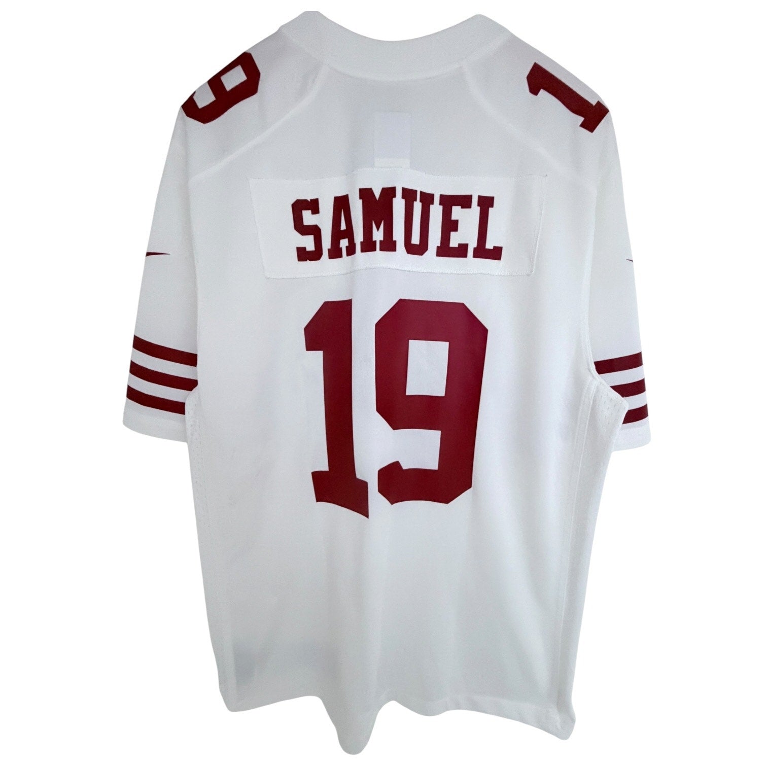 Nike San Francisco 49ers Deebo Samuel 19 NFL On Field Jersey Mens Large White