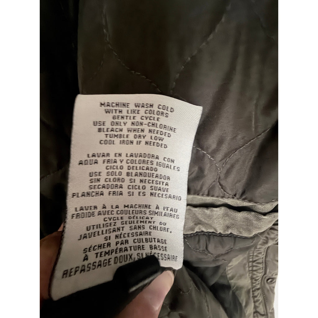 Levi Strauss Military Field Jacket Men Large Olive Green Cotton Full Zip Utility
