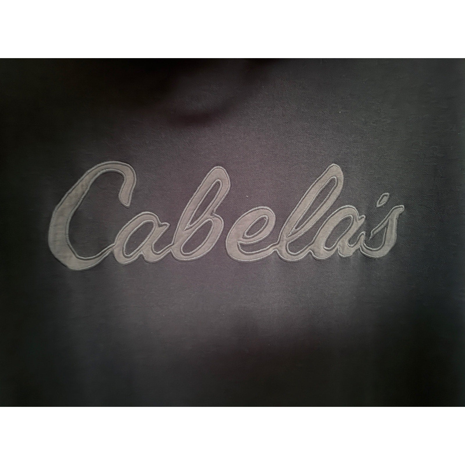 Cabela's Script Logo Pullover Hoodie XL Tall Black Fleece Sweatshirt