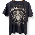 Addiction Brand Motorcycle Graphic T Shirt Mens Large Black Biker Double Sided