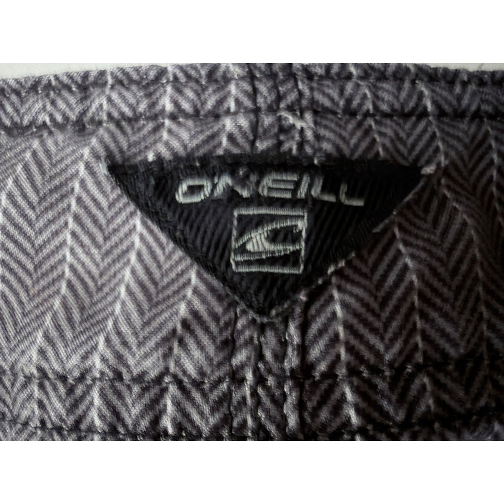 O'Neill Mens 36 Board Shorts Gray Black Surf Swim Trunks