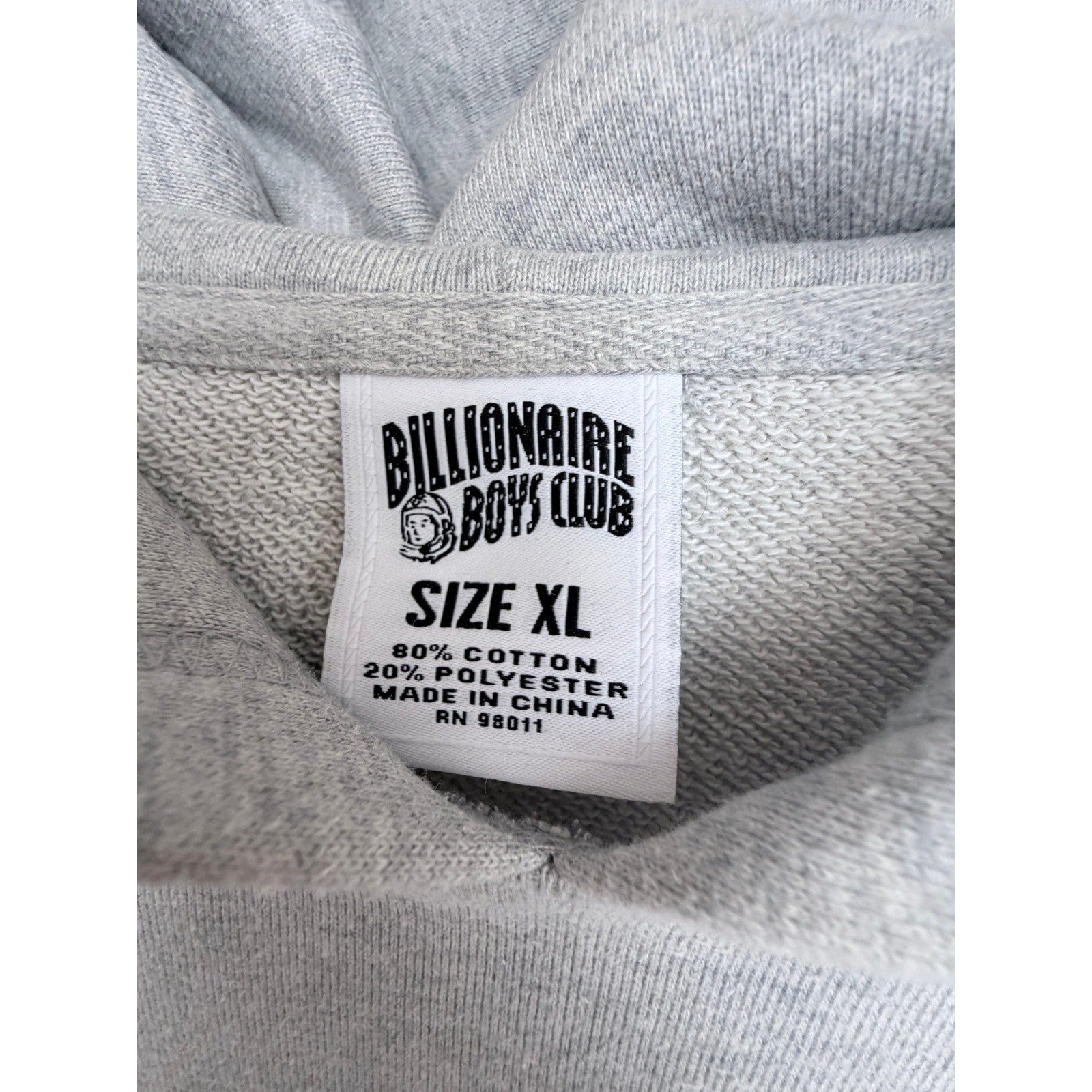 Billionaire Boys Club Hoodie Mens XL Gray Astronaut Diamond Graphic Pullover