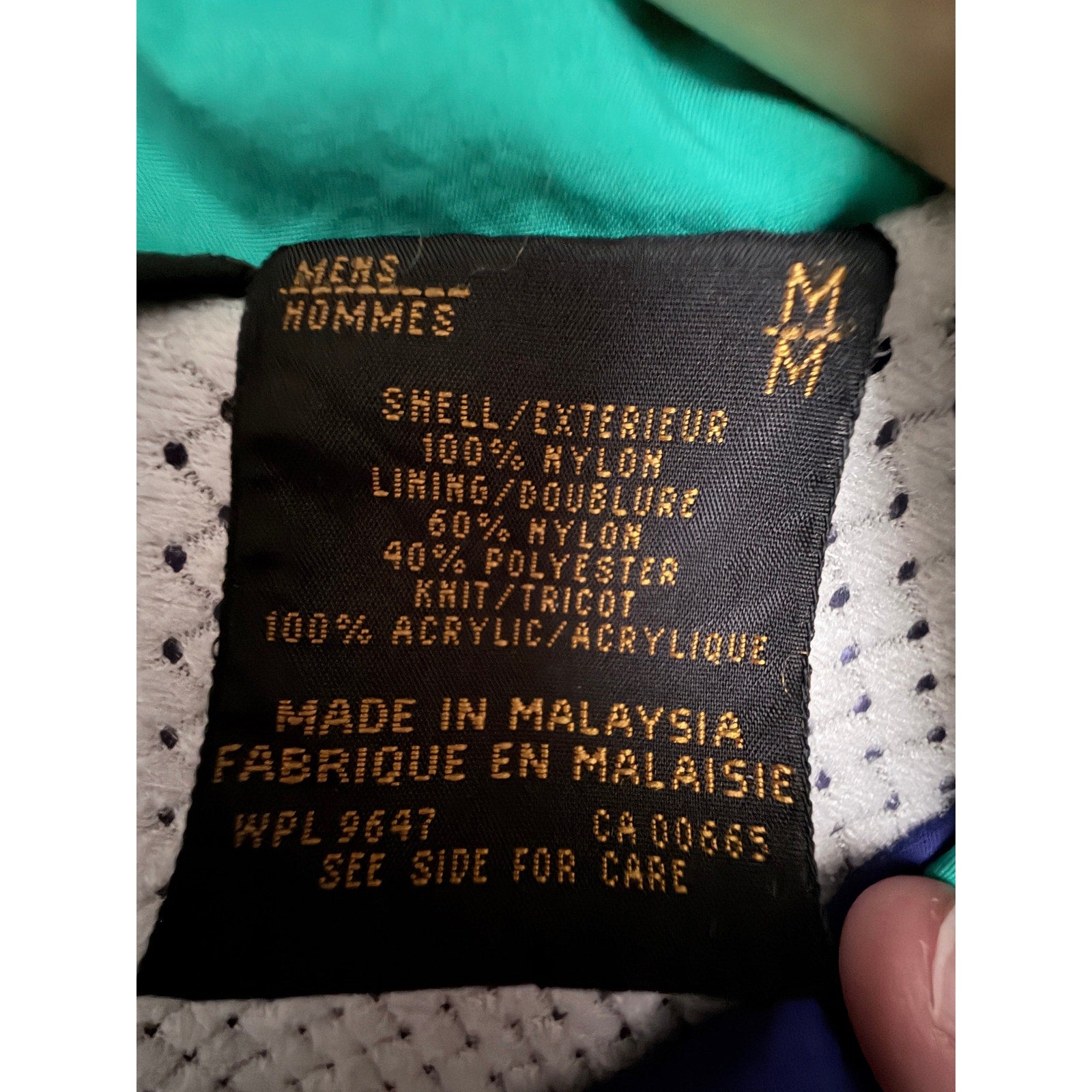Eddie Bauer Full Zip Windbreaker Jacket Blue Green Mens M