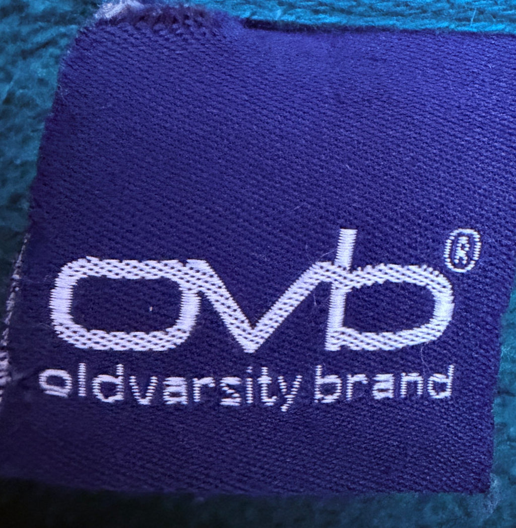 Old Varsity Brand Men's Teal Oregon Ducks Varsity Hooded Hoodie — brand label
