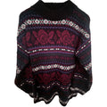 Croquet Club Women's Black Mock Neck Striped Sweater — front view