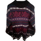 Croquet Club Women's Black Mock Neck Striped Sweater — front view