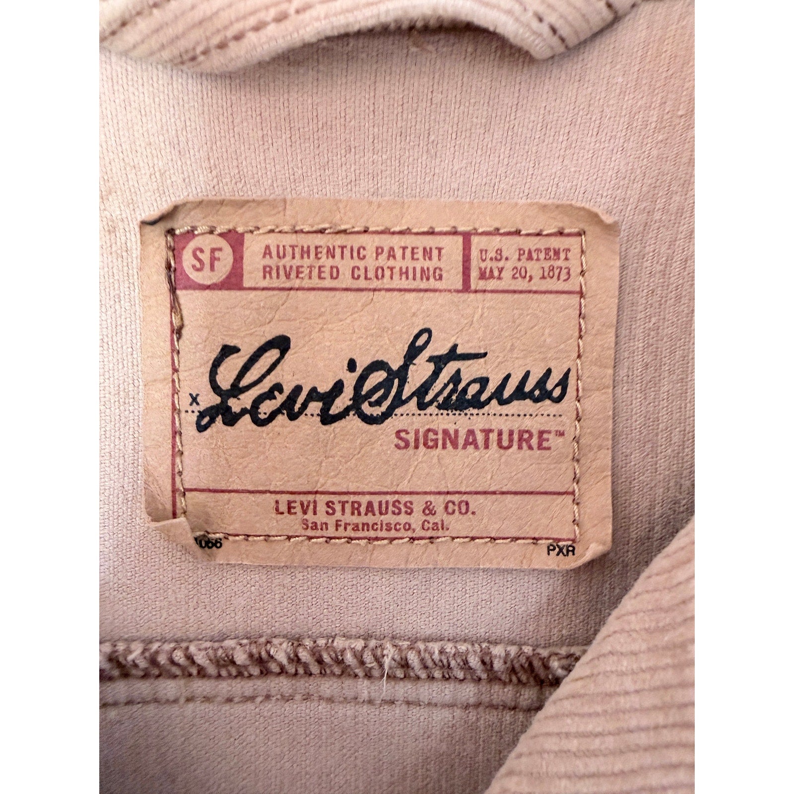 Levi Strauss Signature Corduroy Jacket Womens Small Tan Button Front Coat
