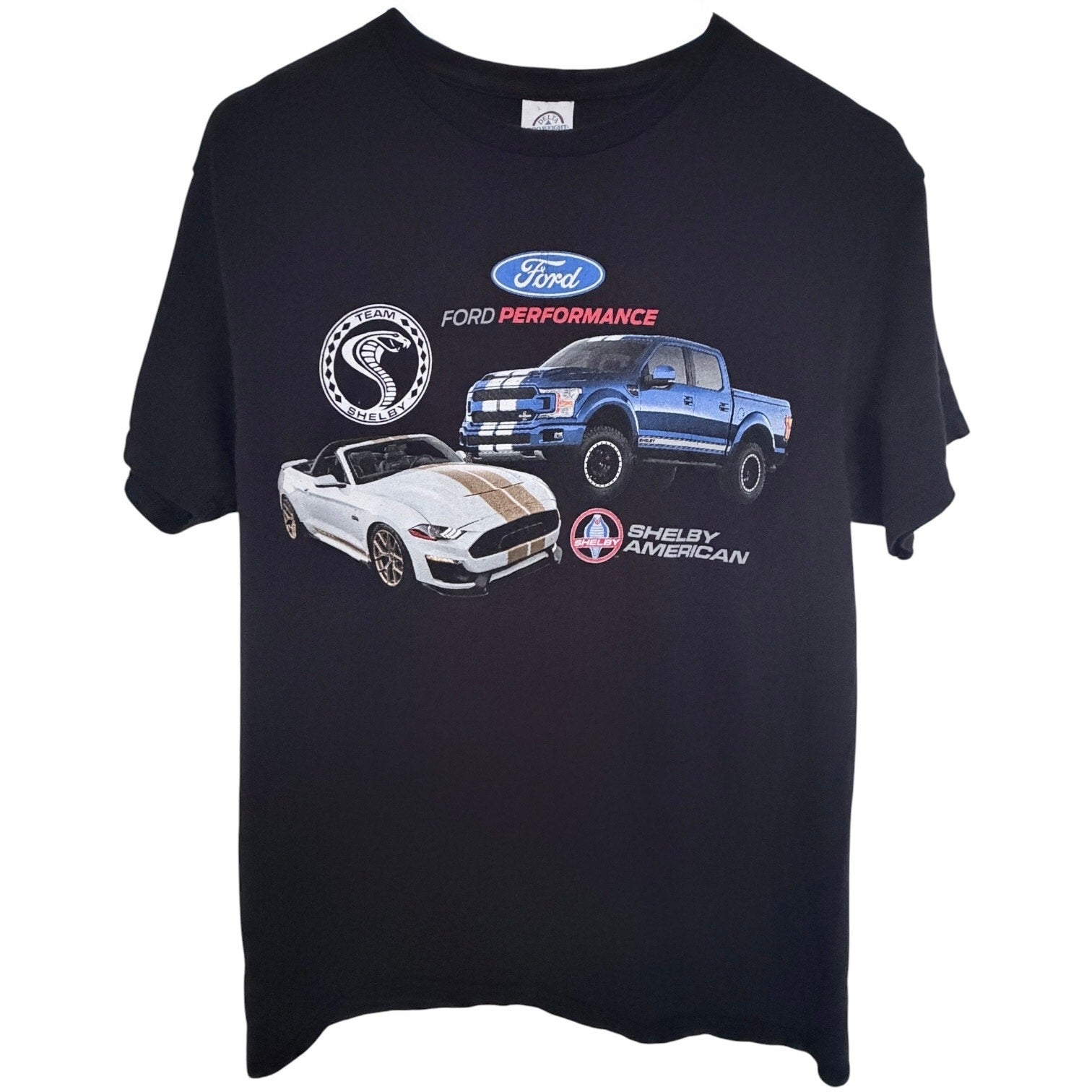 Ford Performance Shelby American Mustang F150 Graphic T Shirt Mens Medium Black