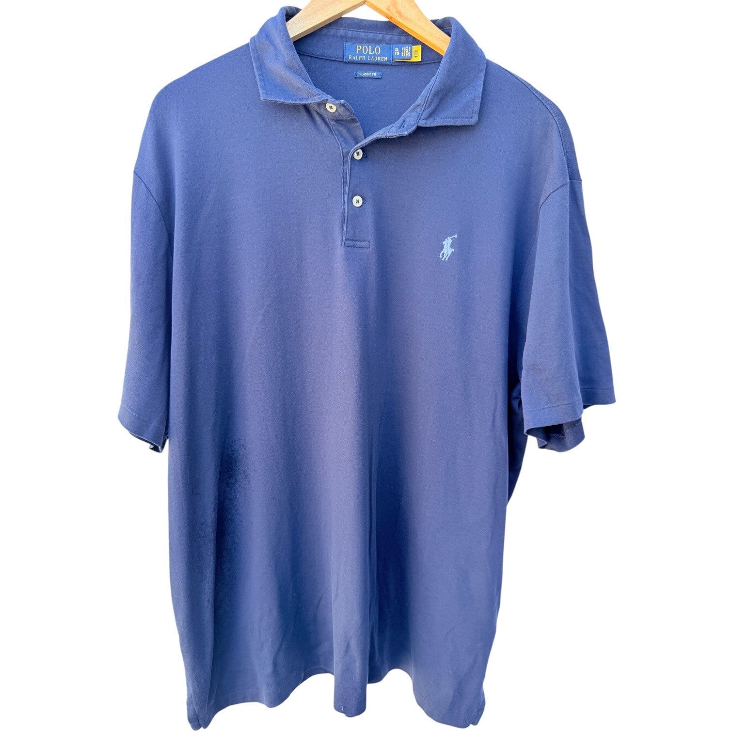 Polo Ralph Lauren Polo Shirt Mens XL Blue Classic Fit Pony Logo Short Sleeve