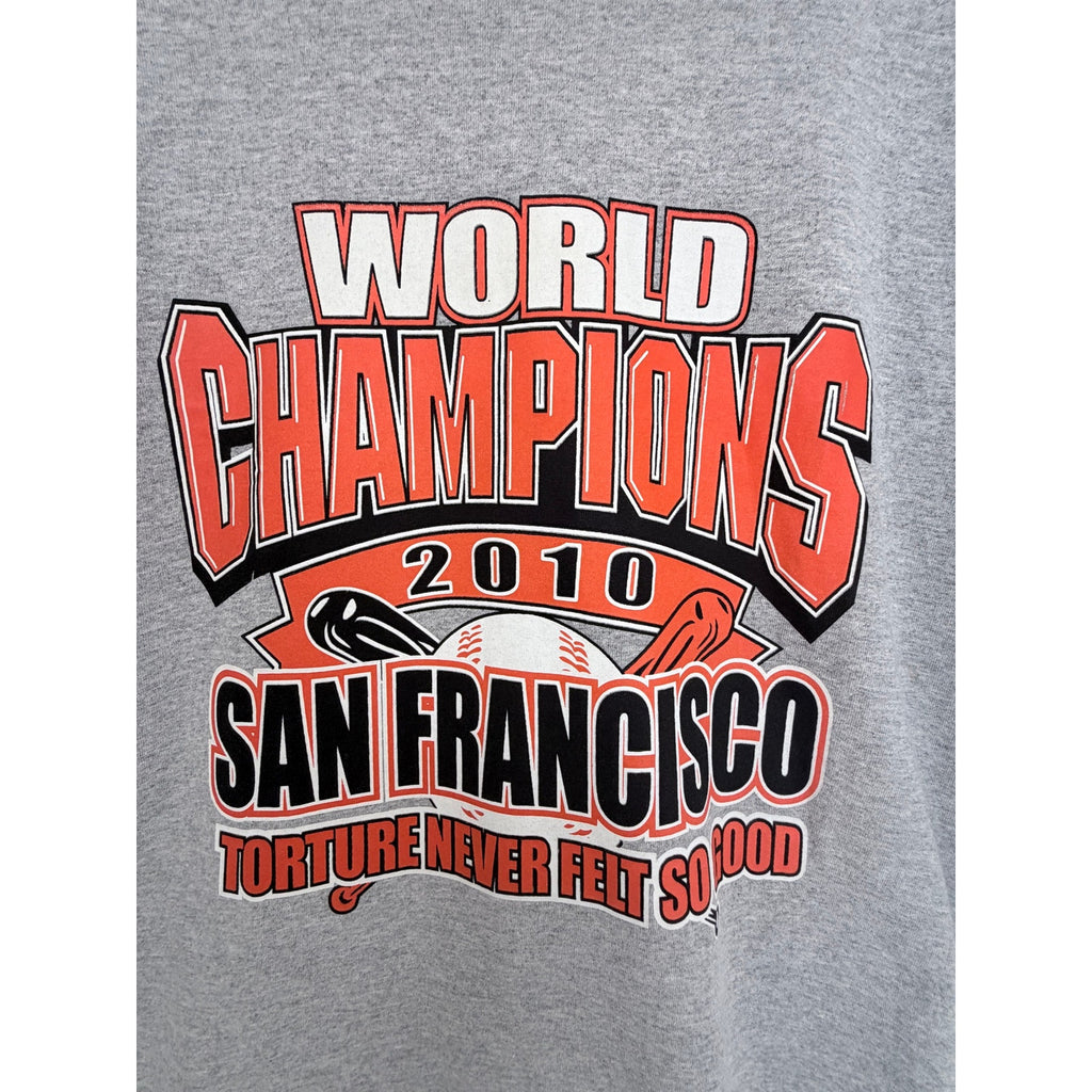 San Francisco Giants 2010 World Champions T Shirt Mens 2XL Gray MLB Graphic Tee