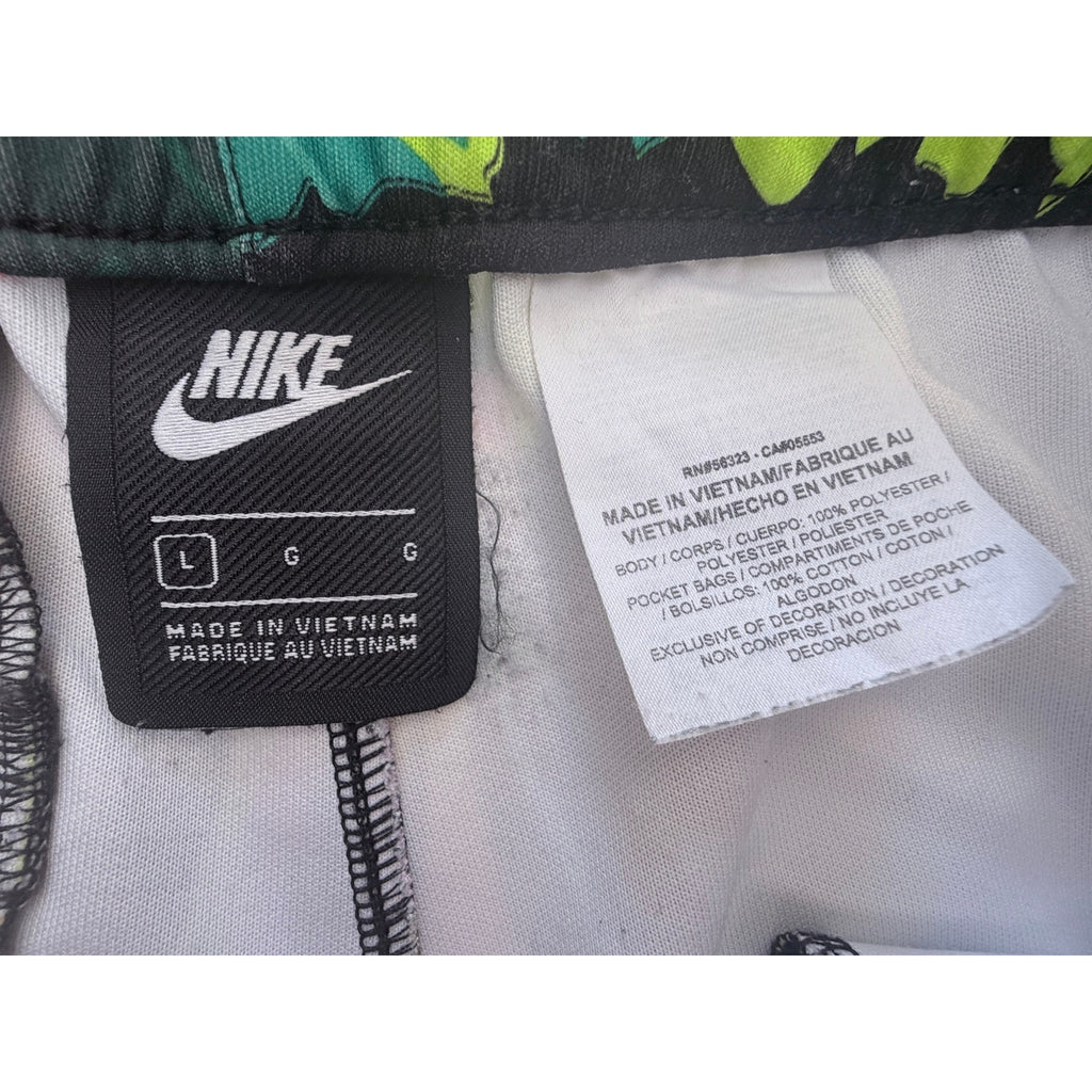 Nike Floral Jogger Pants Mens Large Black Tropical Track Pants