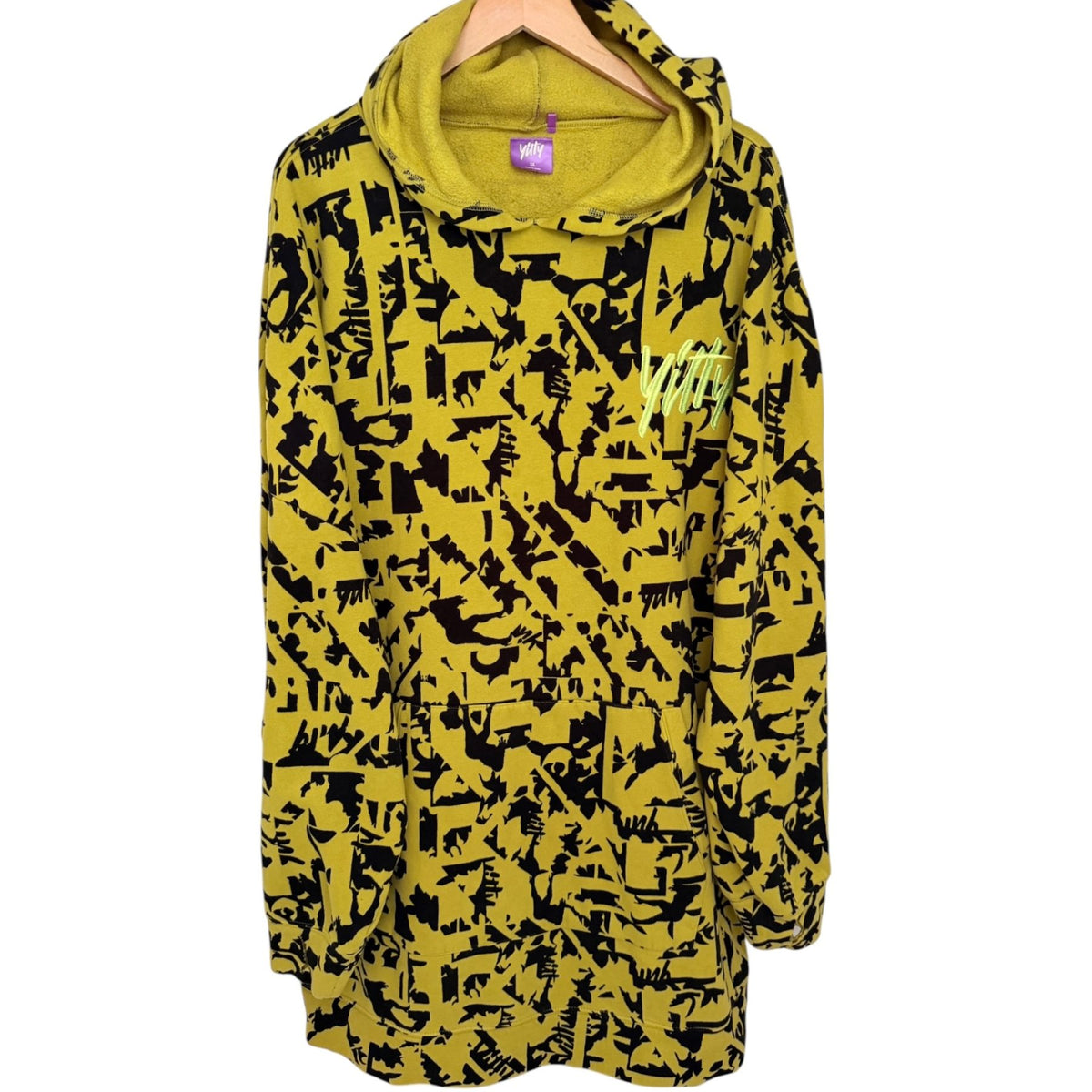 Yitty Women's Yellow Hooded Hoodie — front view