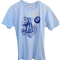 Vintage BMW Motorcycle Graphic T-Shirt Light Blue Made in USA