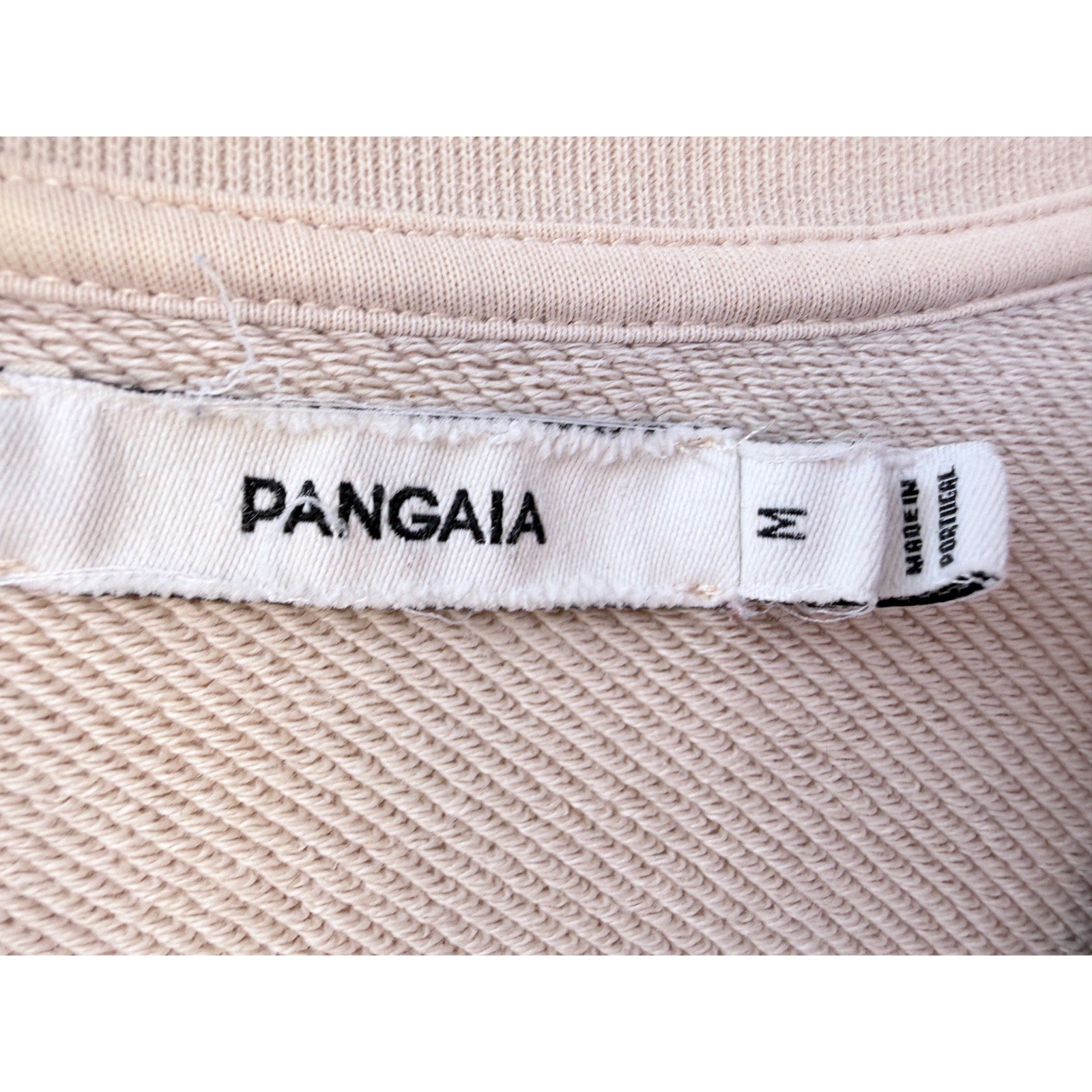 Pangaia Crewneck Sweatshirt Mens Medium Beige Minimalist Premium Heavyweight