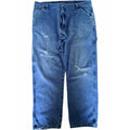 Wrangler Carpenter Jeans Mens 38x30 Blue Denim Workwear Utility Pants