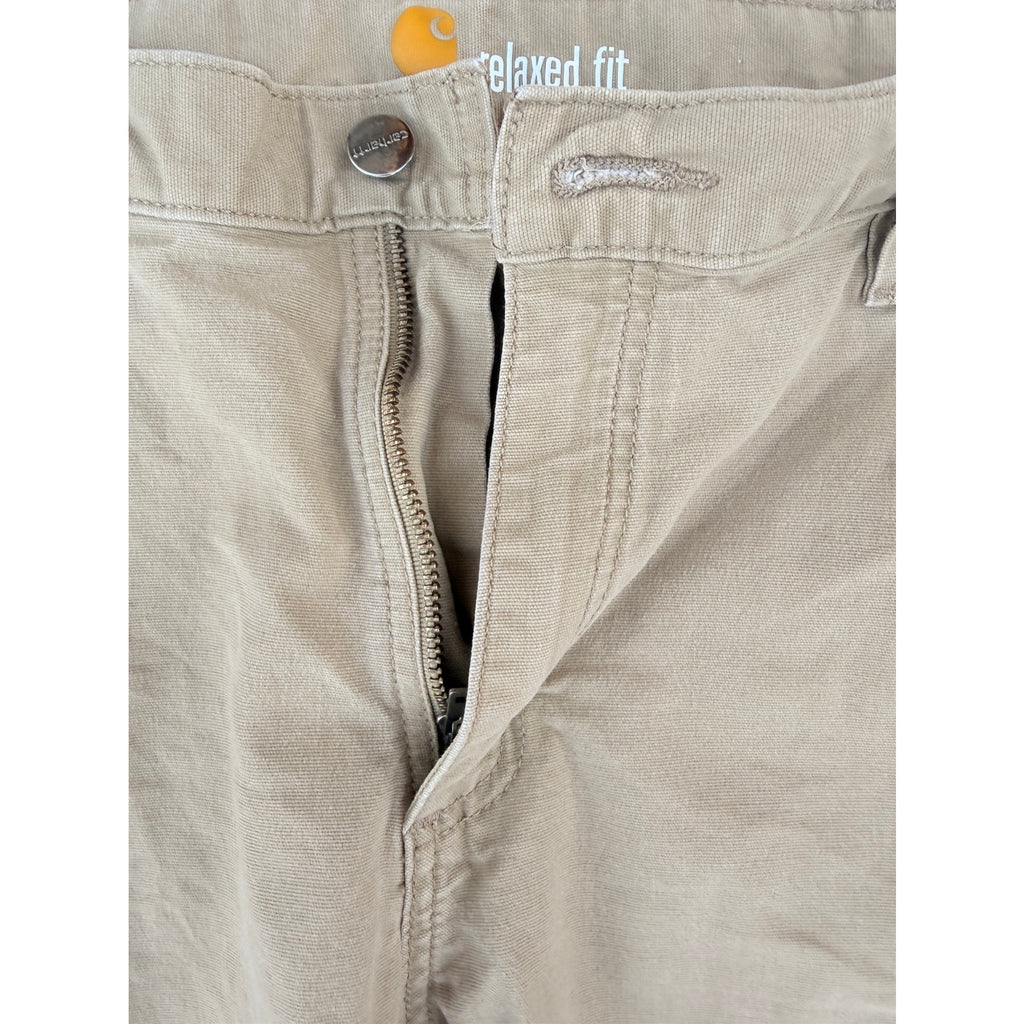 Carhartt Relaxed Fit Work Pants 33x32 Khaki Canvas Workwear