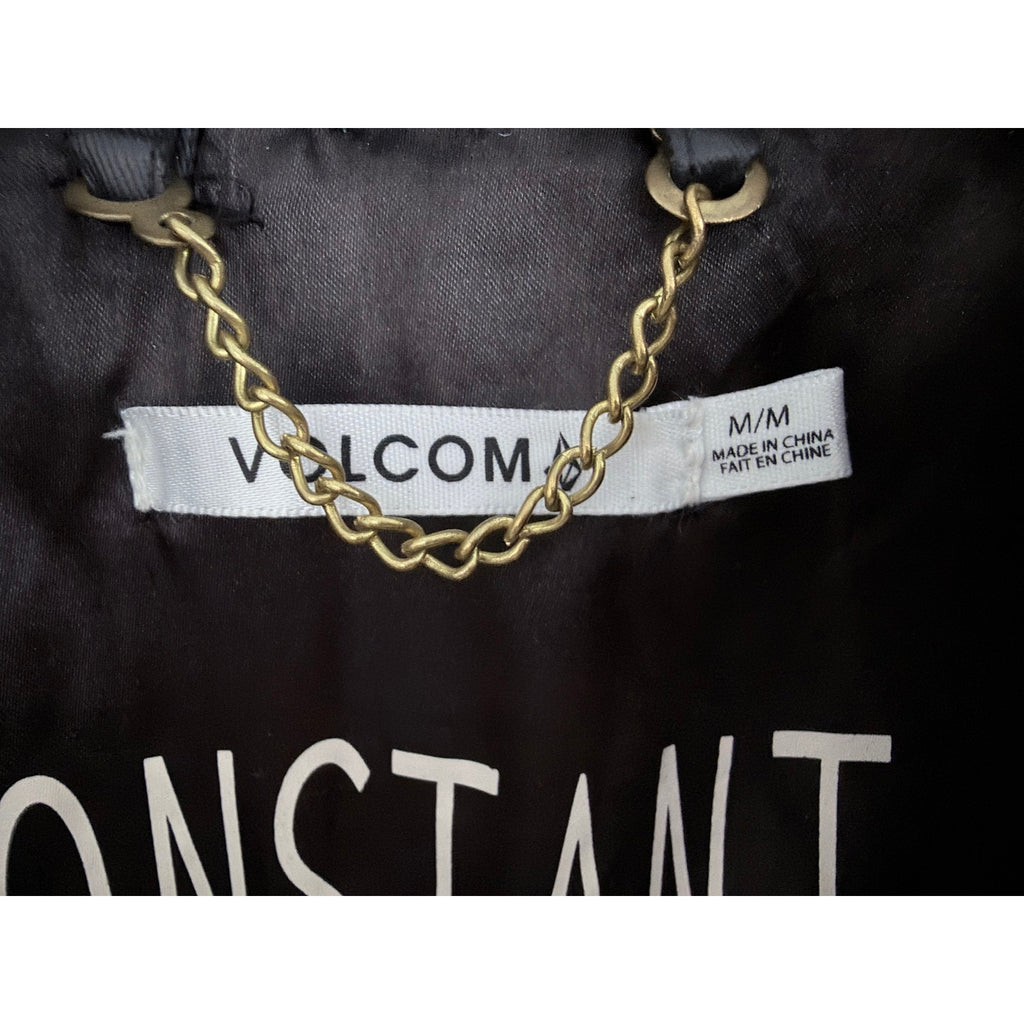 Volcom Peacoat Jacket Mens Medium Gray Ombre Wool Blend Double Breasted Coat