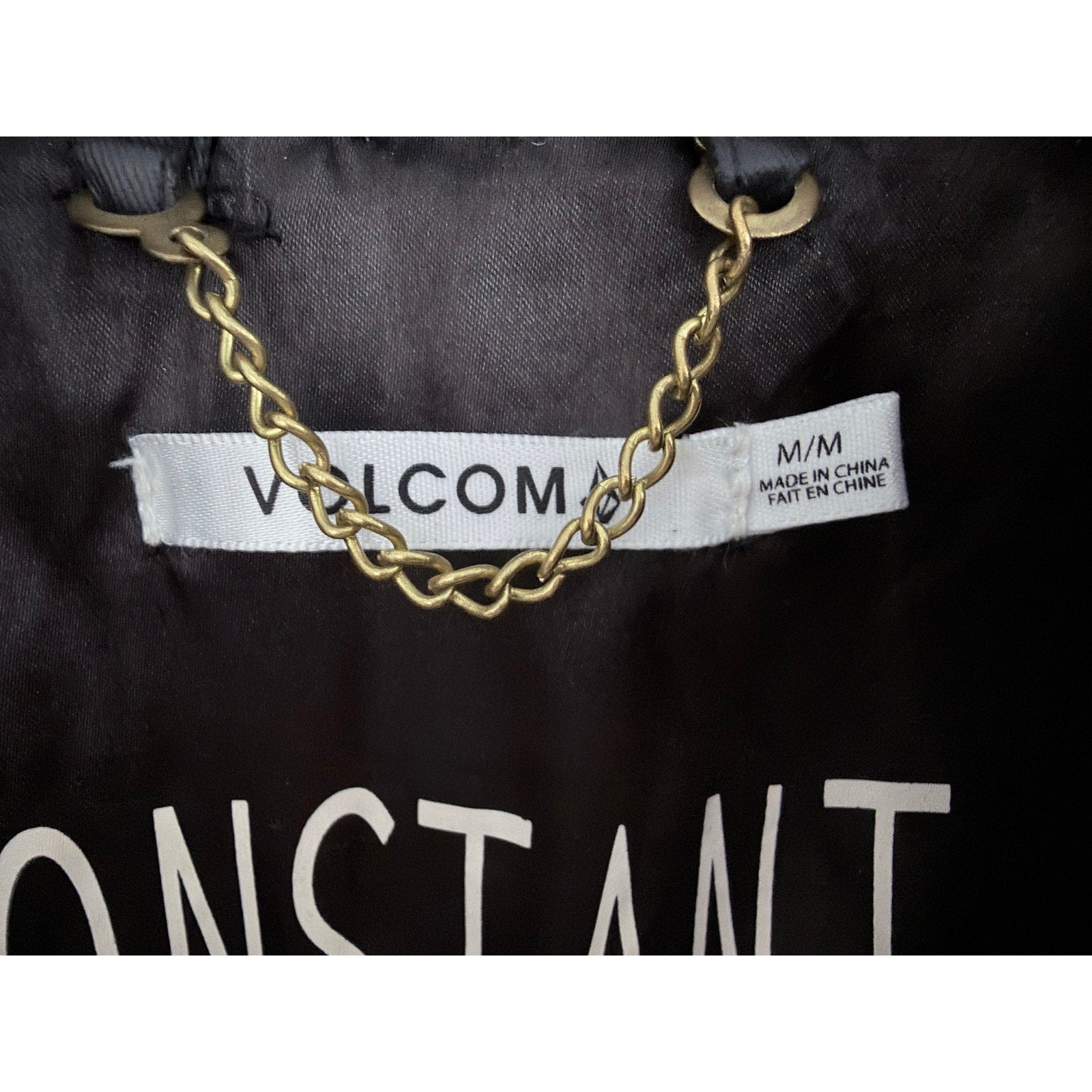 Volcom Peacoat Jacket Mens Medium Gray Ombre Wool Blend Double Breasted Coat