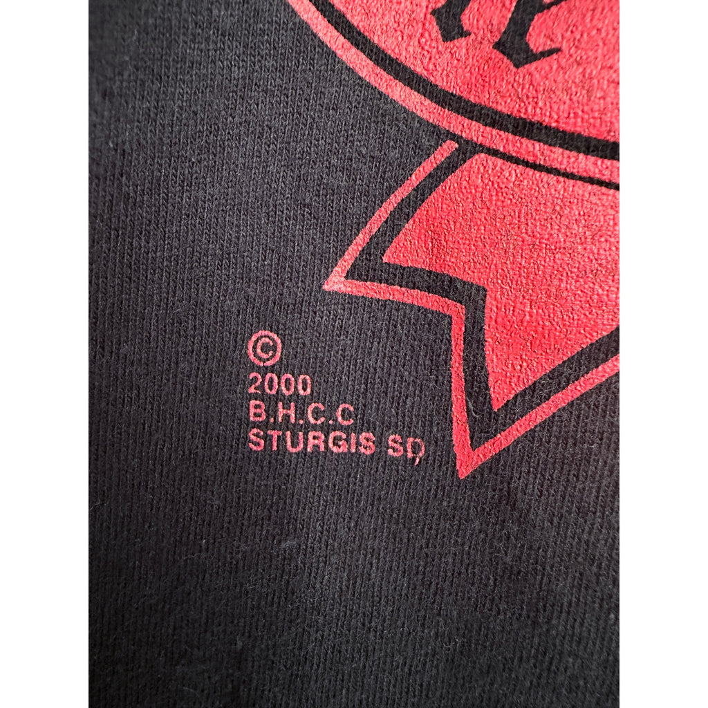 Vintage Sturgis 2000 Black Hills Cycle Classic T Shirt Mens XL Black Eagle Biker