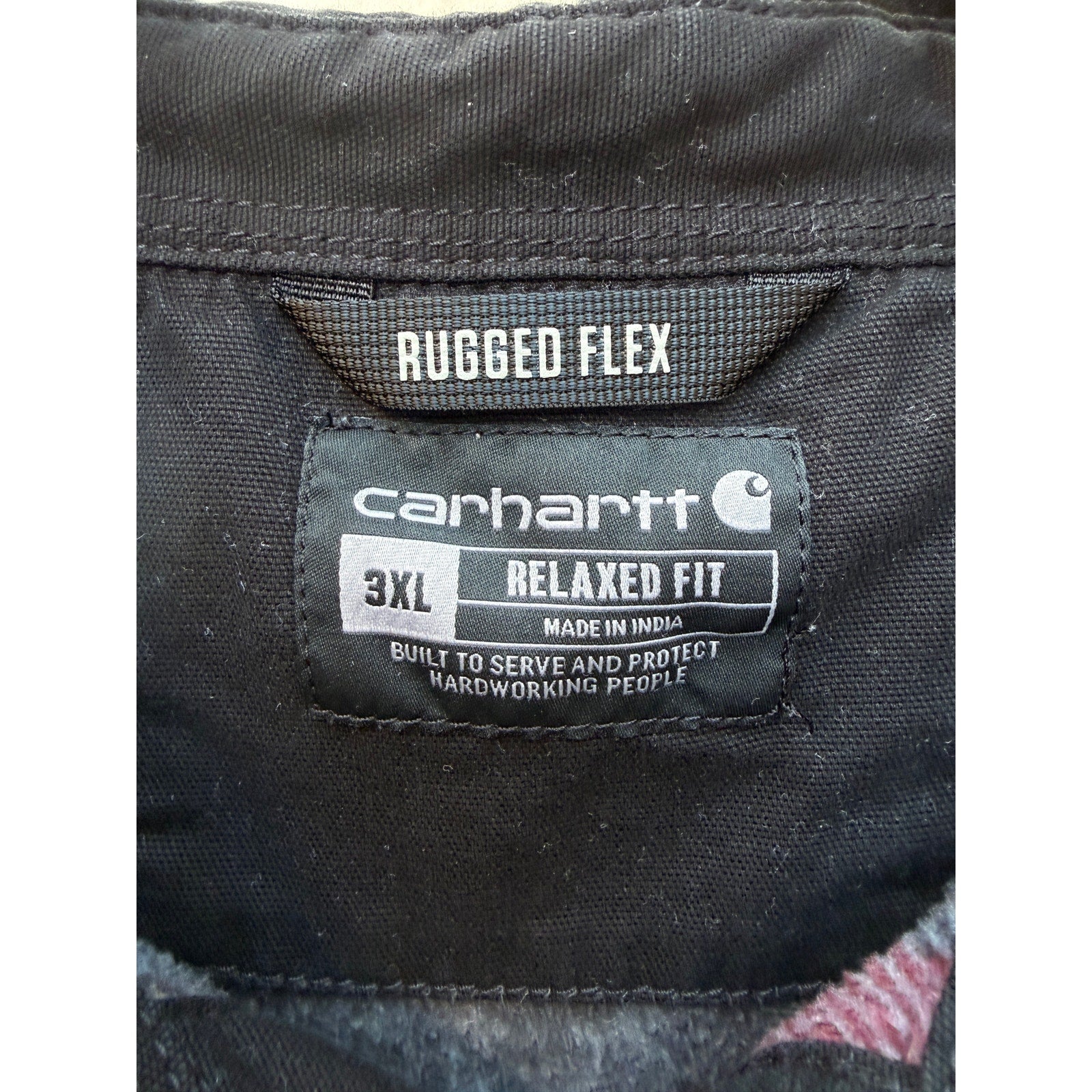Carhartt Rugged Flex Jacket Mens 3XL Black Workwear Heavy Duty Utility Coat