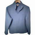 L.L.Bean Women's Blue Full Zip Fleece Jacket Medium Soft Outdoor Layer