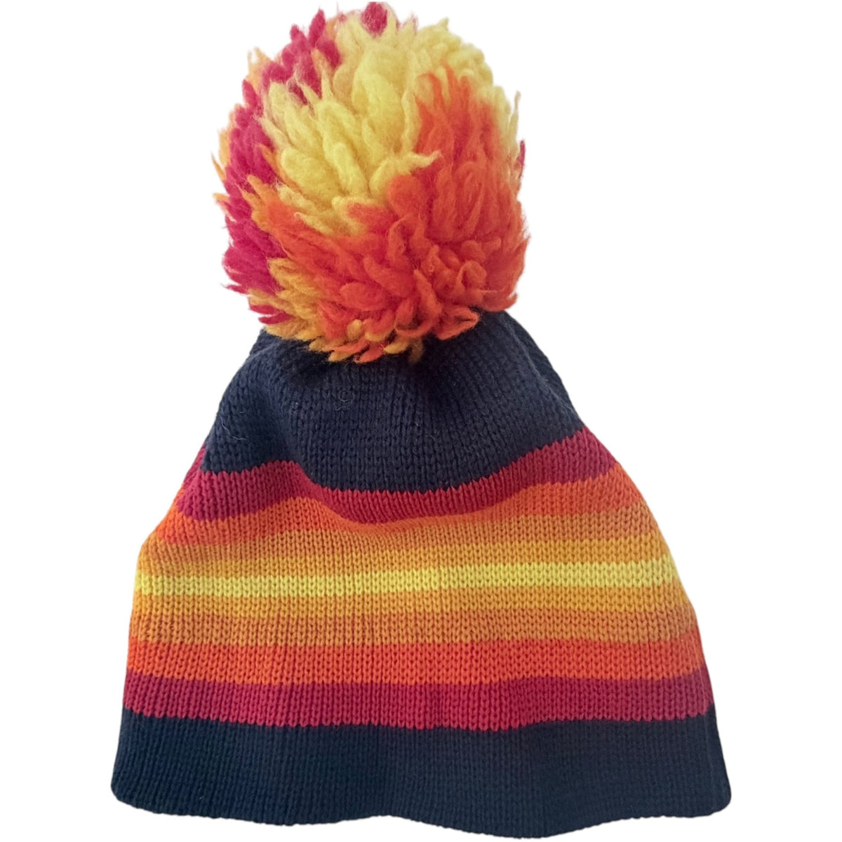 Smiley Men's Blue Beanie — front view