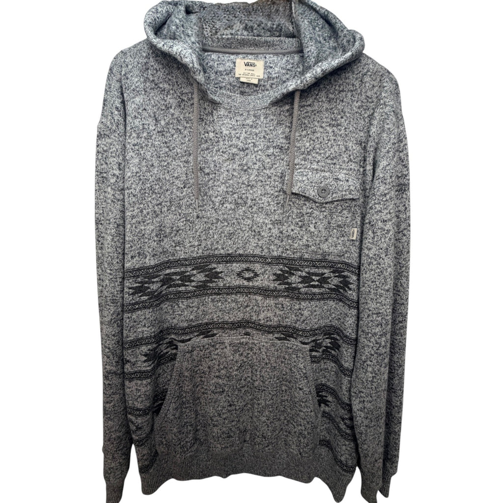 Vans Men's Keseley Aztec Pullover Hoodie XL Gray