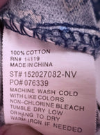 ELY Cattleman Men's Blue Snap-Front Striped Plaid Button-Up — fabric content tag