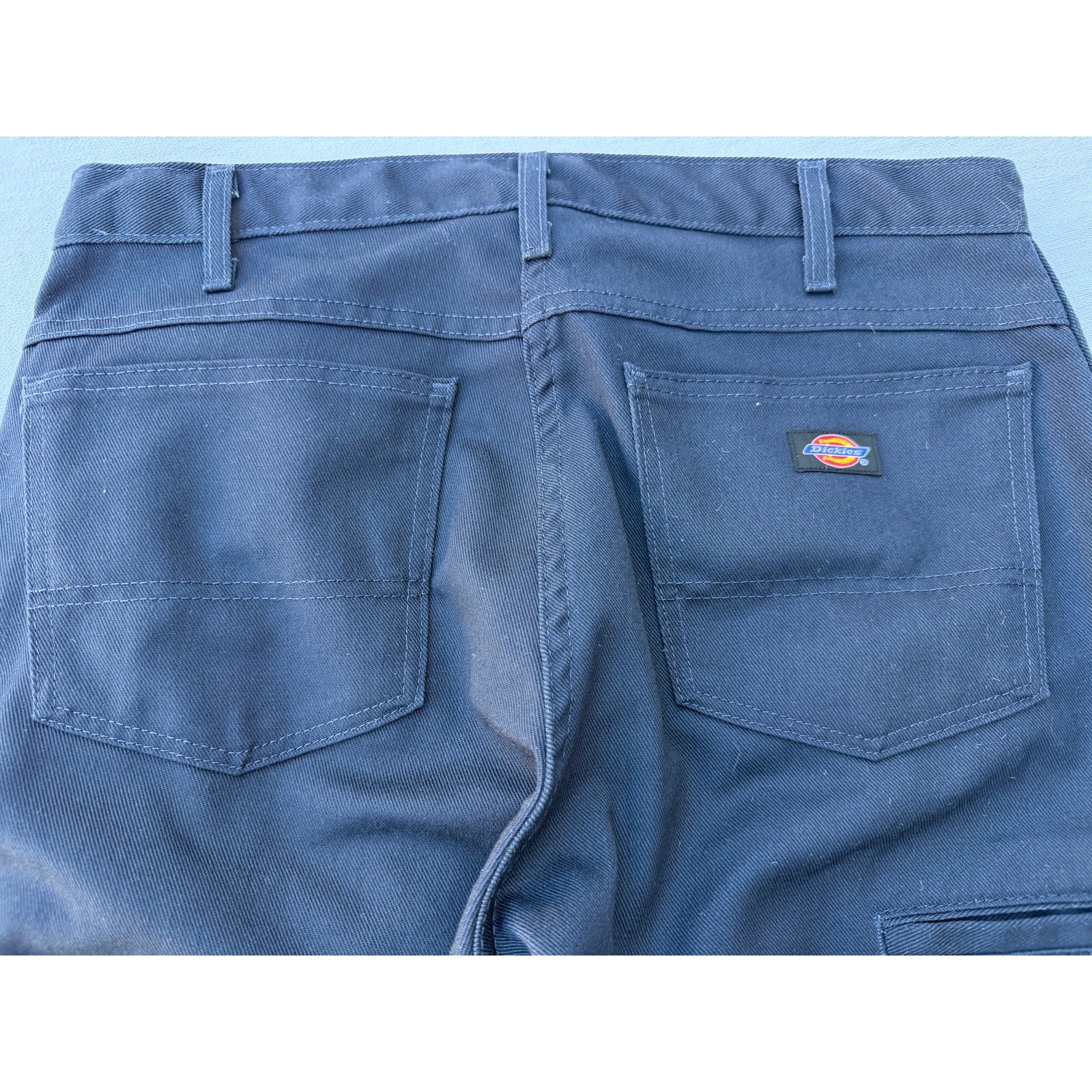Dickies Work Pants Mens 34x32 Navy Blue Straight Leg Workwear Pants