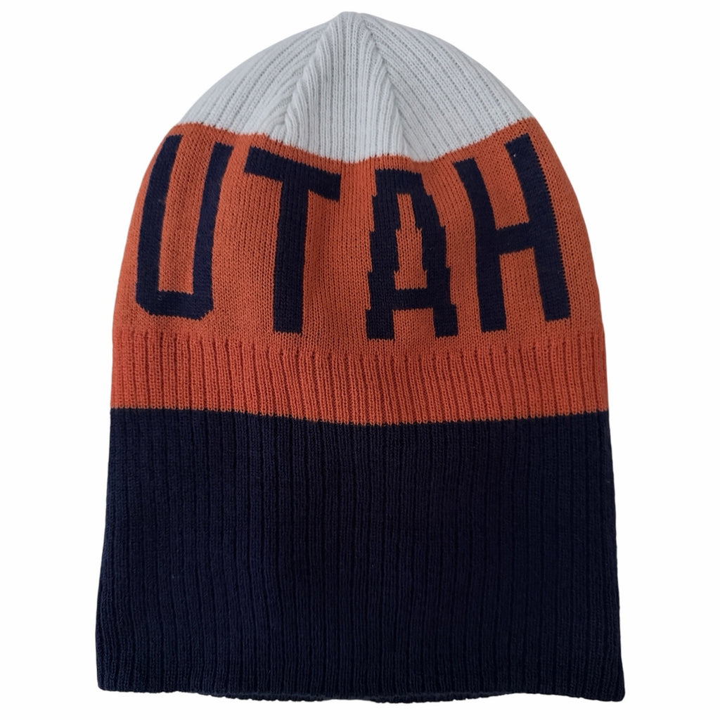 Utah Hockey Club Knit Beanie Orange Navy White One Size